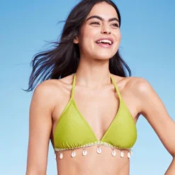 Women's Shell Detail Triangle Bikini Top - Wild Fable™ Green 10 Women's Shell Detail Triangle Bikini Top - Wild Fable™ Green -Women Store GUEST 8eb4e3e6 8cc0 45e5 9233 42bbd99f5b8c
