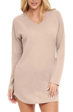 Women's Soft Ribbed Waffle Rib Knit Night Shirt, Oversized Sweater Top Sleep Shirt, Pajamas 21 Women's Soft Ribbed Waffle Rib Knit Night Shirt, Oversized Sweater Top Sleep Shirt, Pajamas -Women Store GUEST 8f221999 2ed9 4e2f 905a 49387e3775c8