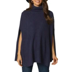 Seta T Women's Spring Fall Fashion Turtleneck Ribbed Knit Cape Sweater -Women Store GUEST 9486be99 bdbe 4ee9 988c b9ab2345a130