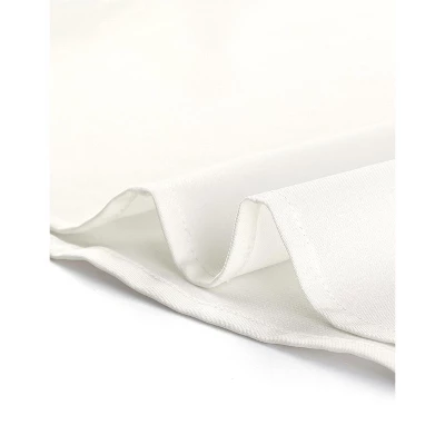 Allegra K Women's Stand Collar Short Puff Sleeves Elegant Work Office Shirt Keyhole Blouses 7 Allegra K Women's Stand Collar Short Puff Sleeves Elegant Work Office Shirt Keyhole Blouses - Image 5