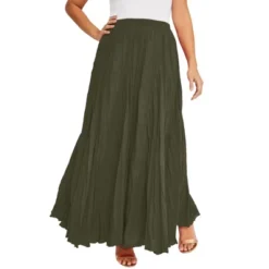Jessica London Women’s Plus Size Flowing Crinkled Maxi Skirt -Women Store GUEST 94e4ba80 b5b9 4044 8d13 77cff10ccb83