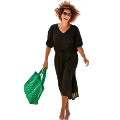 Swimsuits For All Women’s Plus Size Crochet Trim Flutter Sleeve Midi Cover Up Dress -Women Store GUEST 951a2356 dd5b 4a35 a9b7 04bc5b45869b