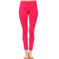 Women's Slim Fit Solid Leggings - One Size Fits Most - White Mark -Women Store GUEST 9569db51 5a2e 4e5f a3d7 09f87821803a