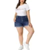 Agnes Orinda Plus Size Shorts For Women Roll Hem Denim Jeans Short Pants 1 Agnes Orinda Plus Size Shorts For Women Roll Hem Denim Jeans Short Pants -Women Store GUEST 959cd54a 93e6 4d2f bfef d9fc6eee24da