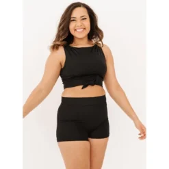 Lime Ricki Women's Black High-Waist Boy Short -Women Store GUEST 966107f7 f083 4db9 822d 0bd1bb46cd9f