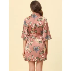 Cheibear Womens Satin Robes Pajama Bridal Party Tie Waist Mini Bathrobe 11 Cheibear Womens Satin Robes Pajama Bridal Party Tie Waist Mini Bathrobe -Women Store GUEST 97293d1d 6fe2 4f86 a1aa 6e6e0285b662