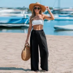 Women's Sunshine Smocked Wide Leg Pants - Cupshe 11 Women's Sunshine Smocked Wide Leg Pants - Cupshe -Women Store GUEST 98061b80 e496 43a1 a5aa c6c7331371f3