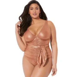 Swimsuits For All Women’s Plus Size Tie Front Cup Sized Underwire One Piece Swimsuit -Women Store GUEST 98337f92 936a 4f06 87f4 0371bd111467
