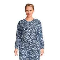 Lands' End Women's Lounge Long Sleeve Pajama Sweatshirt -Women Store GUEST 9861d741 6891 4c35 9425 c3c42597b49e