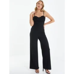 QUIZ Womens Cowl Neck Palazzo Jumpsuit -Women Store GUEST 98afd00c 9e45 4803 a0d5 4bcda2b0ff35