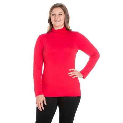 24seven Comfort Apparel Womens Plus Size Classic Long Sleeve Turtleneck 11 24seven Comfort Apparel Womens Plus Size Classic Long Sleeve Turtleneck - Image 9