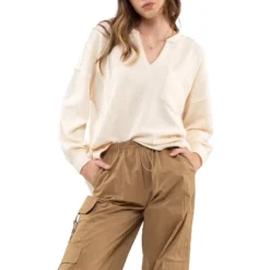 August Sky Women's Long Sleeve Knit Top -Women Store GUEST 99dc5e67 0573 40b7 b4a1 425d774c5a5a