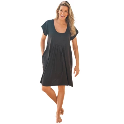 Swim 365 Women’s Plus Size Box-Pleat Cover Up 6 Swim 365 Women’s Plus Size Box-Pleat Cover Up - Image 4