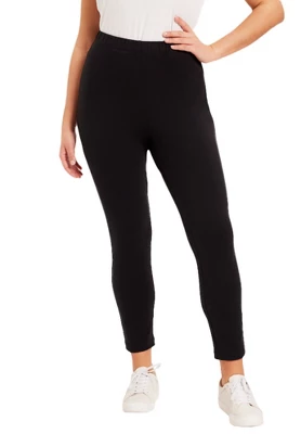 June + Vie By Roaman's Women’s Plus Size Essential Cropped Legging 3 June + Vie By Roaman's Women’s Plus Size Essential Cropped Legging