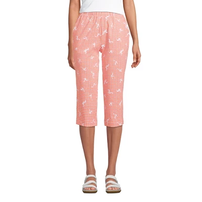 Lands' End Women's Sport Knit High Rise Elastic Waist Pull On Capri Pants 12 Lands' End Women's Sport Knit High Rise Elastic Waist Pull On Capri Pants - Image 10