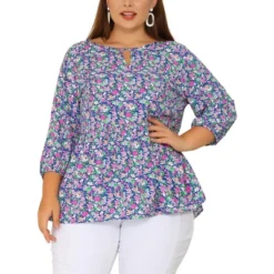 Agnes Orinda Women's Plus Size Keyhole Babydoll Lantern Floral Blouses 15 Agnes Orinda Women's Plus Size Keyhole Babydoll Lantern Floral Blouses -Women Store GUEST 9c9e258d cd9e 4668 b565 d2b8f7d116c8