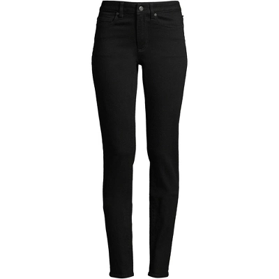 Lands' End Women's Tall Mid Rise Straight Leg Jeans - Black 4 Lands' End Women's Tall Mid Rise Straight Leg Jeans - Black - Image 2