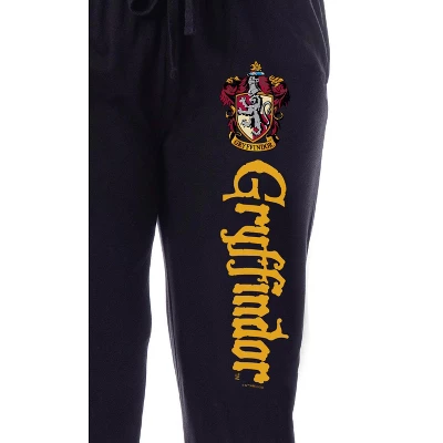 Harry Potter Womens' Hogwarts House Gryffindor Sleep Jogger Pajama Pants Black 3 Harry Potter Womens' Hogwarts House Gryffindor Sleep Jogger Pajama Pants Black