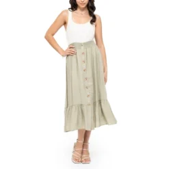 August Sky Women's Ruffle Strap Two-fer Midi Dress 11 August Sky Women's Ruffle Strap Two-fer Midi Dress -Women Store GUEST a1be50ee 27fd 47e2 a31b d1a83964b401