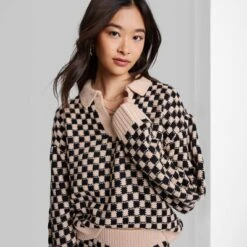 Women's Ascot + Hart Collared Checkered Long Sleeve Graphic T-Shirt 10 Women's Ascot + Hart Collared Checkered Long Sleeve Graphic T-Shirt -Women Store GUEST a36bc05b 9c49 4144 a973 8db90bc21580