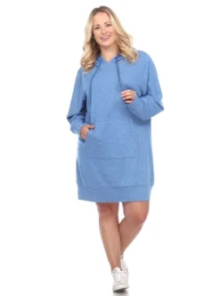Women's Plus Size Hoodie Sweatshirt Dress - White Mark -Women Store GUEST a3812ee8 77b9 4c2b a214 18766df471ff
