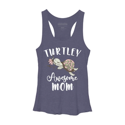 Women's Design By Humans Turtley Awesome Mom Turtle With Flower By Animalshop Racerback Tank Top 7 Women's Design By Humans Turtley Awesome Mom Turtle With Flower By Animalshop Racerback Tank Top - Image 5
