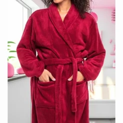 Women's Warm Fleece Winter Robe, Long Soft Plush Bathrobe -Women Store GUEST a3d40290 06c8 4b8b 956b 85ea5343e566