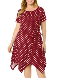 Agnes Orinda Women's Plus Size Polka Dots Wedding Elegant Spring Summer Midi Dresses -Women Store GUEST a3f450d5 357d 4466 bdd8 d8a9ef258925