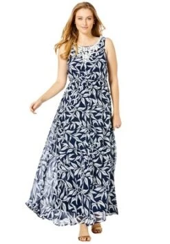 Jessica London Women’s Plus Size Embellished Maxi Dress
