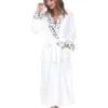 Womens Plus Leopard Print Cozy Lounge Robe - White Mark -Women Store GUEST a450ec9e 2259 4893 908a c4eba443a07c