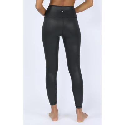 90 Degree By Reflex Womens Wonderlink High Waist Elastic Free Liquid Disco Foil Print Ankle Legging 5 90 Degree By Reflex Womens Wonderlink High Waist Elastic Free Liquid Disco Foil Print Ankle Legging - Image 3