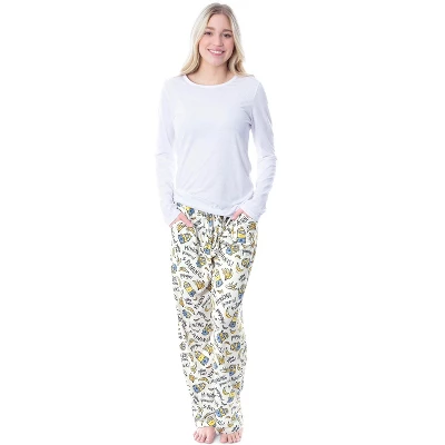 Despicable Me Womens' Minions Powered By Bananas Sleep Pajama Pants White 3 Despicable Me Womens' Minions Powered By Bananas Sleep Pajama Pants White