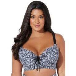 Swimsuits For All Women’s Plus Size Bra Sized Tie Front Longline Underwire Bikini Top 9 Swimsuits For All Women’s Plus Size Bra Sized Tie Front Longline Underwire Bikini Top -Women Store GUEST a583f46a 8161 4826 9d61 1d967b3f2494