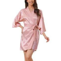 Cheibear Womens Satin Robes Pajama Bridal Party Tie Waist Mini Bathrobe 15 Cheibear Womens Satin Robes Pajama Bridal Party Tie Waist Mini Bathrobe -Women Store GUEST a5fcb905 d2e8 40a3 85e6 130e6c72f58e