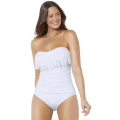 Swimsuits For All Women’s Plus Size Fringe Bandeau One Piece Swimsuit -Women Store GUEST a671b105 f7ec 4ade 8cb0 1273a6bf46ca