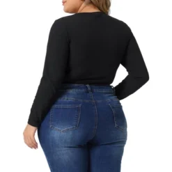 Agnes Orinda Women's Plus Size Zipper Deep Scoop Neck Long Sleeve Tops Bodysuit Jumpsuit 8 Agnes Orinda Women's Plus Size Zipper Deep Scoop Neck Long Sleeve Tops Bodysuit Jumpsuit -Women Store GUEST a6b23de0 7cd0 4c5d b5d3 f4730313a5e5