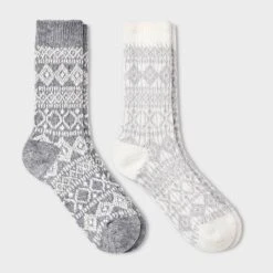 Women's 2pk Midweight Wool Blend Sweater Fair Isle Crew Socks - All In Motion™ 4-10 9 Women's 2pk Midweight Wool Blend Sweater Fair Isle Crew Socks - All In Motion™ 4-10 -Women Store GUEST a91f4b68 5527 4429 938a 0ef0c6960ab1