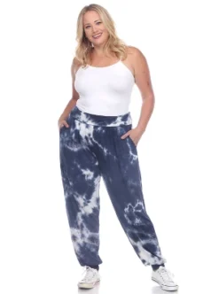 Women's Plus Size Tie Dye Harem Pants - White Mark -Women Store GUEST aa07f78c a176 4da7 8951 03b78493a045