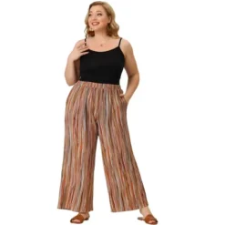 Agnes Orinda Women's Plus Size Boho Palazzo Lounge Wide Leg Pants With Elastic Waist And Stripe 15 Agnes Orinda Women's Plus Size Boho Palazzo Lounge Wide Leg Pants With Elastic Waist And Stripe -Women Store GUEST aa3ce841 6bf0 4e26 a6ba f7eac3f626eb