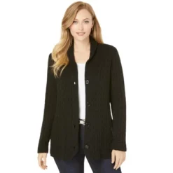Jessica London Women’s Plus Size Cable Blazer Sweater -Women Store GUEST aab659e0 083e 4ade 95dc ef05fb93f4b3