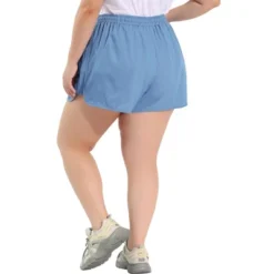 Agnes Orinda Women's Plus Size Denim Short Drawstring Elastic Waist Slant Pockets Shorts Light 11 Agnes Orinda Women's Plus Size Denim Short Drawstring Elastic Waist Slant Pockets Shorts Light -Women Store GUEST aae1f3e9 7651 491c a4ba 5cc3cd9e5735