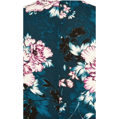 Women's Plus Size Blossom Tie Jumpsuit - Jade | CITY CHIC 7 Women's Plus Size Blossom Tie Jumpsuit - Jade | CITY CHIC - Image 5