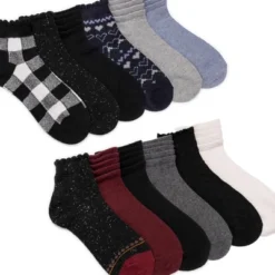 MUK LUKS Women's 12 Pair Pack Mini Crew Socks -Women Store GUEST abc6ce13 af4a 48a2 989c f455c3d4f26b 1