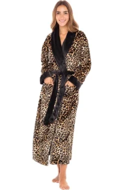 Women's Warm Fleece Winter Robe, Long Soft Plush Bathrobe -Women Store GUEST acd4b125 32ef 46bb b818 95148d6a4fc6