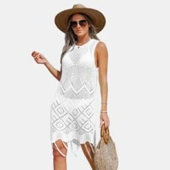 Women's Crochet Knit Tassel Cover-Up Dress -Cupshe -Women Store GUEST ad228895 4680 4ad9 b155 c42761cd4243