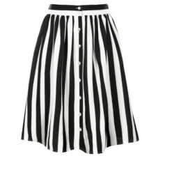 Allegra K Women's Stripes Button Front Elastic Back A-Line Midi Skirt -Women Store GUEST ad2cecbd 7228 4fa9 9120 4712994fba46