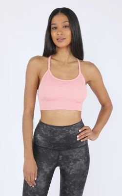 90 Degree By Reflex Women's Seamless Ribbed Cropped Bra Top 2pk 10 90 Degree By Reflex Women's Seamless Ribbed Cropped Bra Top 2pk - Image 8