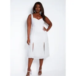 Rebdolls Women's Julianne Eyelet Lace Midi A Line Dress W. Slit -Women Store GUEST aea36bd3 e32c 46bc 80d0 071e3c2f5834