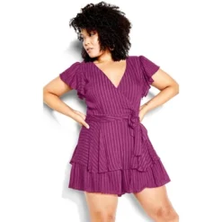 Women's Plus Size First Date Playsuit - Magenta | CITY CHIC -Women Store GUEST af3d9f53 afe8 486c 97df b25afd123e28
