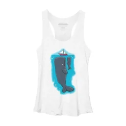 Women's Design By Humans Cute Whales And Sailing Boat Cartoon Illustration By Thefrogfactory Racerback Tank Top -Women Store GUEST af61fd56 0b8c 4c54 baa4 c9e8e3508eb9
